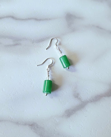 Charming Turquoise and Jade Drop Earrings - Earrings from Cavendish  Jewellers Ltd UK